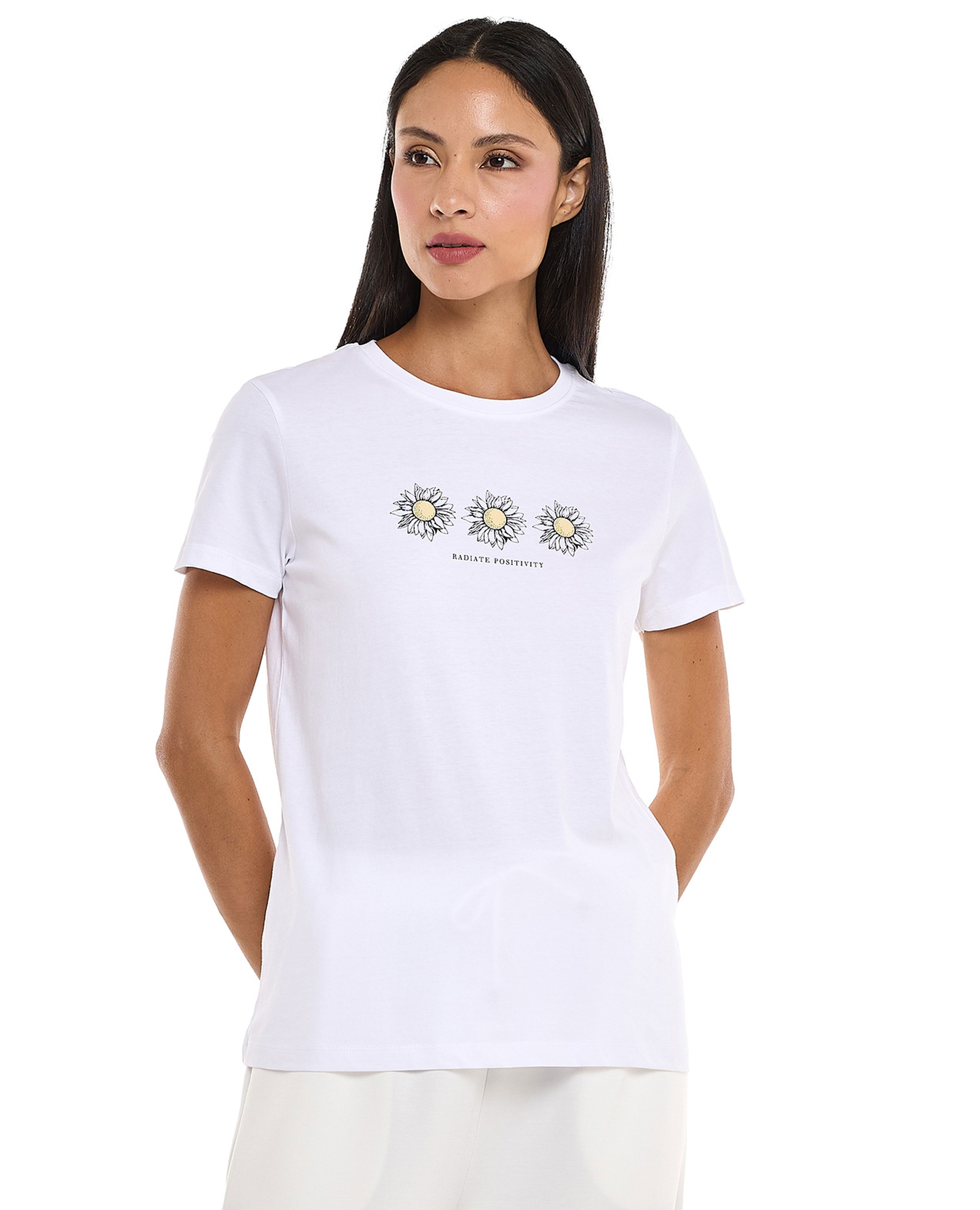 Printed T-Shirt with Crew Neck and Short Sleeves