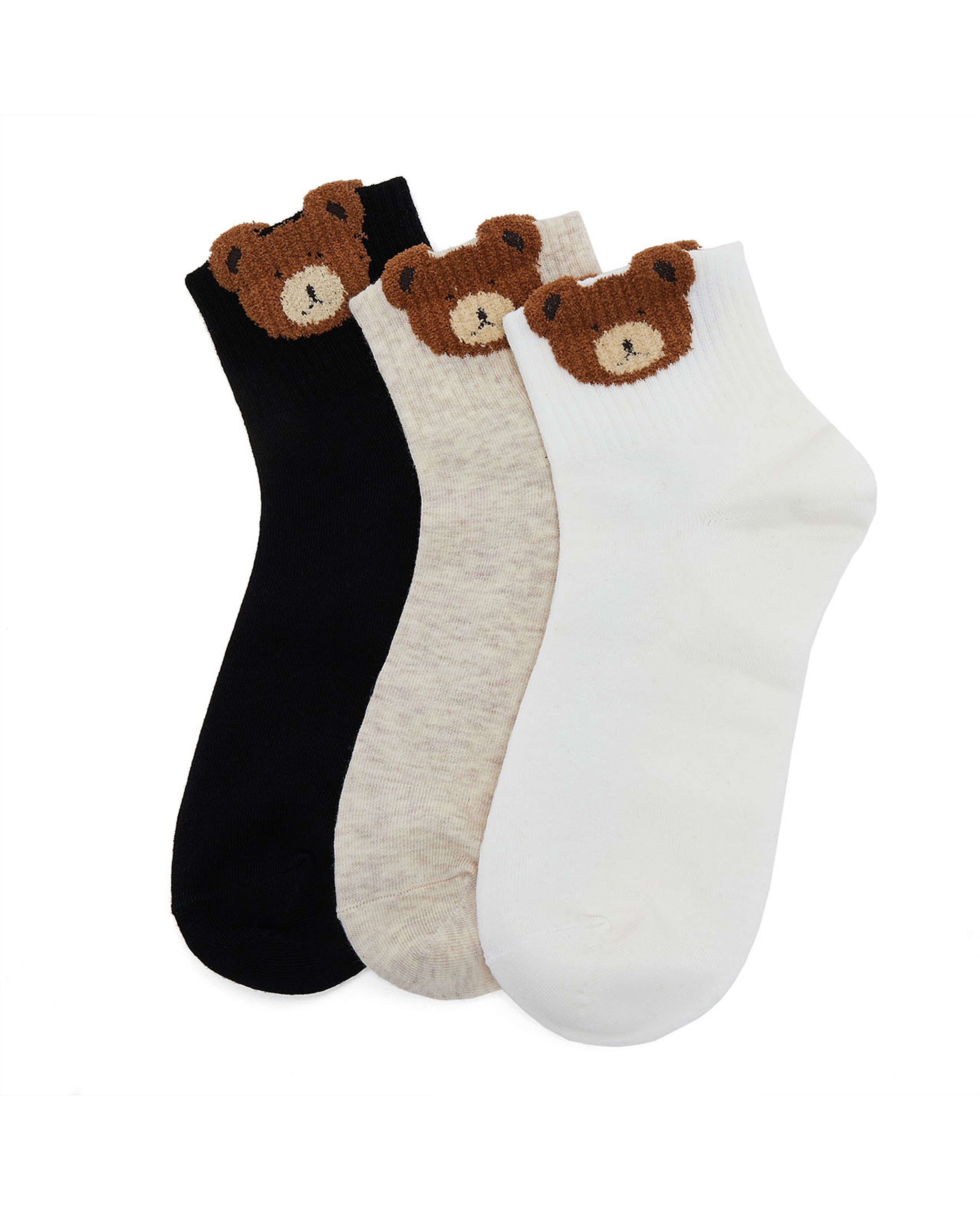 3 Pack Printed Ankle Socks